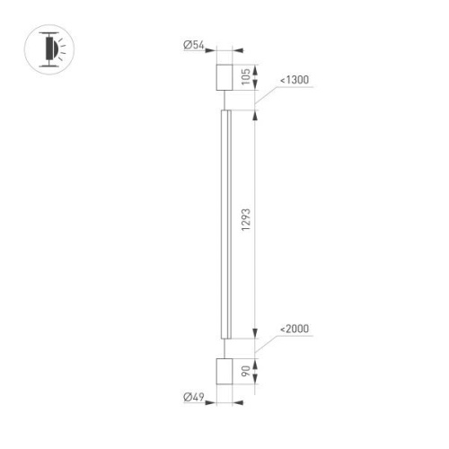 Подвесной светодиодный светильник Arlight SP-Taboo-Floor-S1300-14W Warm3000 036116 фото 3