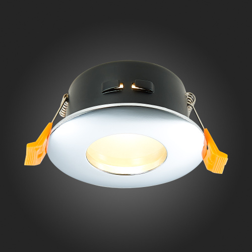 ST213.108.01 Св-к встр. Хром GU10 1*50W  IP44 D84xH50 220V Без ламп Встраиваемые светильники фото 3