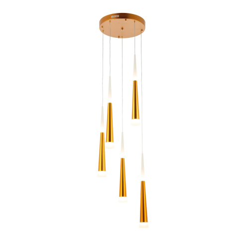 SLE200103-05 Светильник подвесной Золотистый/Золотистый, Белый LED 5*7W 3000K ORPELO фото 4