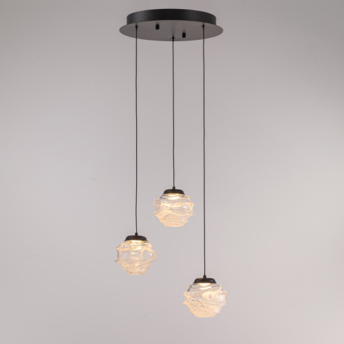 Подвесной светильник MD25030003-3A matt black/clear фото 4