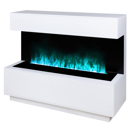 Каминокомплект MODERN/МОДЕРН Белый матовый с очагом Электроочаг CASSETTE/КАССЕТА LED 1000 фото 4