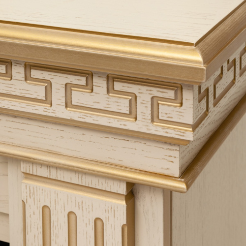 Каминокомплект CALLISTO/ПРАГА Бежевый дуб с золотой патиной с очагом Электроочаг JOKER/ДЖАСПЕР 52 фото 5