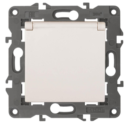 Розетка ЭРА Elegance 2P E Schuko со шторками с крышкой 16A 250V 14-2103-02 Б0034279 Розетка ЭРА Elegance 2P E Schuko со шторками с крышкой 16A 250V 14-2103-02 Б0034279