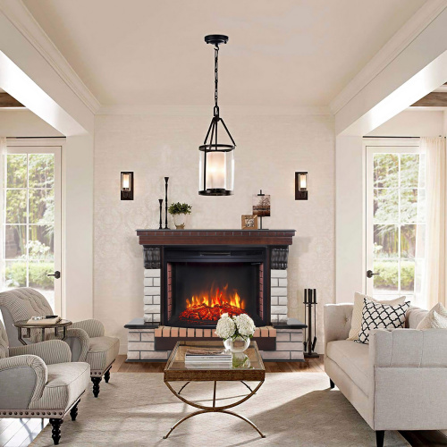 Каминокомплект COUNTRY/БРУКЛИН Античный дуб с очагом Электроочаг FIRESPACE/ФАЕРСПЕЙС 33 фото 3