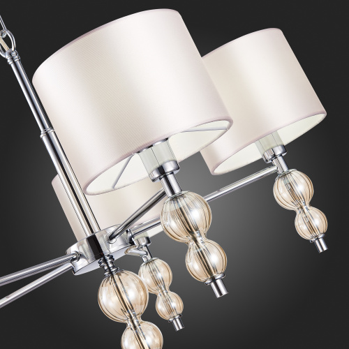 SLE105703-05 Светильник подвесной Хром/Светло-бежевый E14 5*40W RAMER фото 12