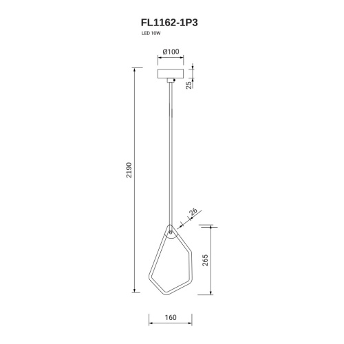 Подвесной светильник Visio FL1162-1P3 фото 2