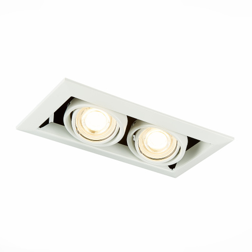 ST250.558.02 Св-к встр. Черный, Белый GU10 2*50W  IP20 L245xW126xH70 220V Без ламп Встраиваемые светильники фото 10