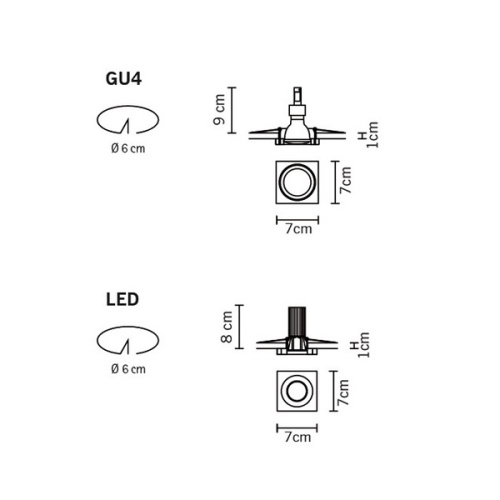 Встраиваемый светильник D55F5701 фото 2