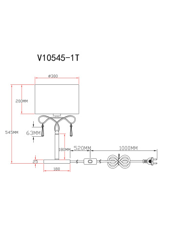 Лампа настольная Moderli V10545-1T Chilly фото 3
