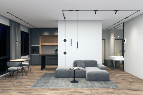 DK5330-BK Светильник для трека Air, серия Linear 4000 со светодиодом, L230*W26*H36мм, 48V DC, 9W, RA?90, 120°, 4000K, IP20, черный, алюминий фото 3