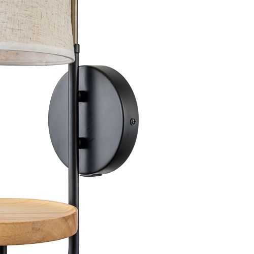 Настенный светильник Escada 582/1A E14*40W Black/Brass/Wood фото 5