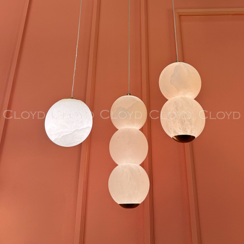 Подвесной светильник Cloyd ORIONIS P1 / выс. 12 см - алебастр - латунь (арт.12353) фото 2