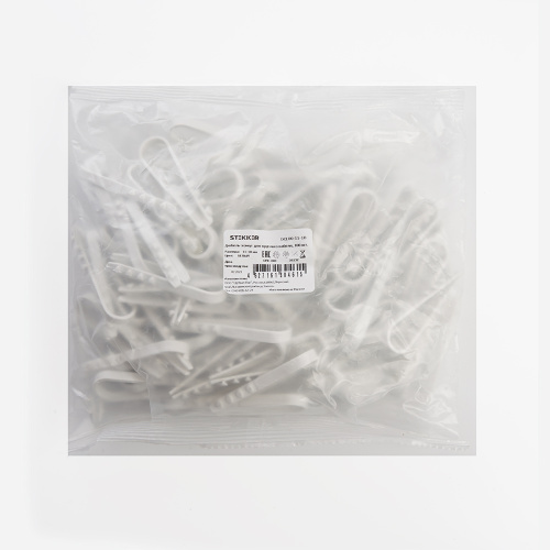 Дюбель-хомут для круглого кабеля (11-18мм), STEKKER DCL00-11-18, полипропилен, белый (100шт.) фото 2