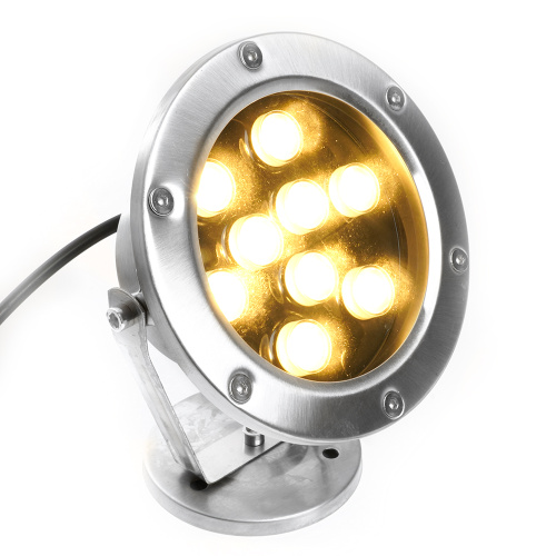 Светодиодный прожектор подводный Feron LL-824, 9W, AC/DC24V, низковольтный, 2700K, металлик, 143*75*170mm, IP68 фото 2
