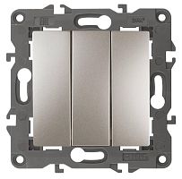 Выключатель трехклавишный ЭРА Elegance 10AX 250V 14-1107-04 Б0034253