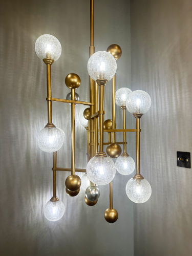 Люстра Fluxus 12 gold фото 4