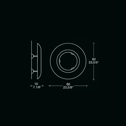 Настенный/Потолочный светильник CRAVE P-PL Red фото 2