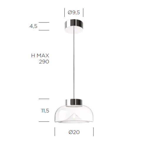 Подвесной светильник Aella Mini 20 S Antique Glass фото 2