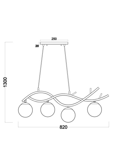 Подвесной светильник Freya FR8014PL-04BS фото 2