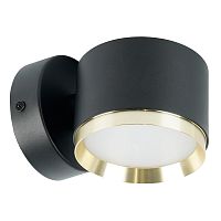 Светильник  настенный Feron HL4598  Barrel DUET 12W, 230V,GX53, черный + золото IP20