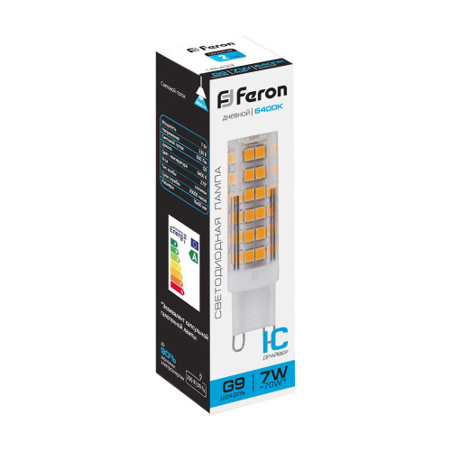Лампа светодиодная Feron LB-433 G9 7W 175-265V 6400K фото 2