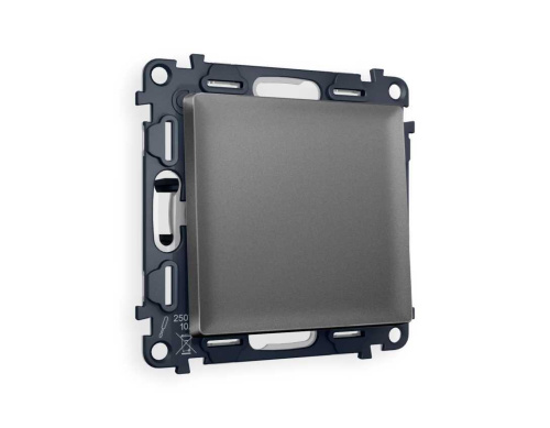 Комплект механизма 1-кл выключателя AMBRELLA VOLT ALFA Антрацит серый QUANT (AP6510, VM101) MA651010 Комплект механизма 1-кл выключателя AMBRELLA VOLT ALFA Антрацит серый QUANT (AP6510, VM101) MA651010