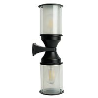 Светильник садово-парковый Feron DH1402, на стену, 2*E27 220-240V, черный