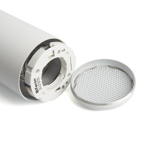 Светильник потолочный Feron HL3658 Barrel ECHO levitation  12W, 230V, GX53, белый, с антибликовой сеточкой, на подвесе 1,7 м фото 7