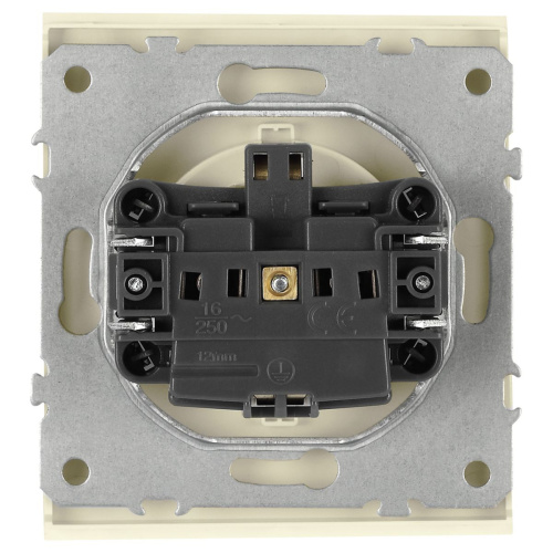Розетка ЭРА Arktik 16-2103-02 с заземлением 2P+E Schuko со шторками с крышкой 16А-250В слоновая кость Б0070435 фото 3
