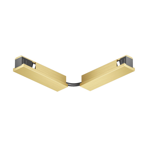 TR5724-SB Электрический коннектор для трека SHINE BASE 90° стена-потолок с поворотом трека под произвольным углом, сатинированная латунь, алюминий фото 4