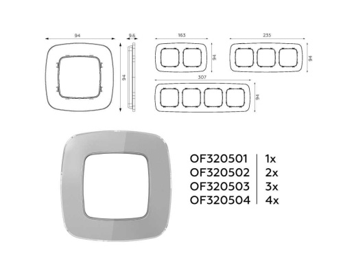 Рамка AMBRELLA VOLT OF320501 фото 2