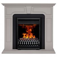 Электрокамин RealFlame Theodor Theodor BG латте с очагом Oregan 3D