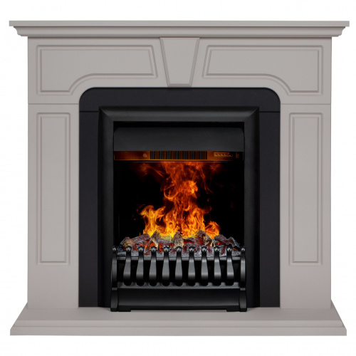 Электрокамин RealFlame Theodor Theodor BG латте с очагом Oregan 3D