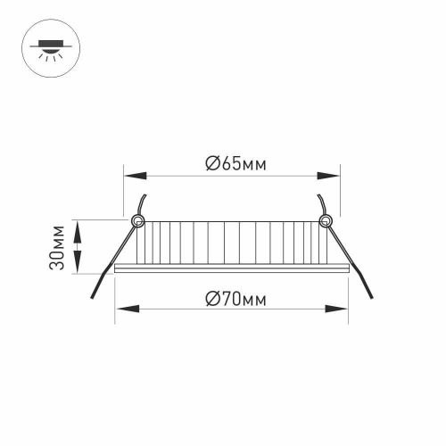 Мебельный светодиодный светильник Arlight LTM-R70WH-Frost 4.5W Day White 110deg 020770 фото 7