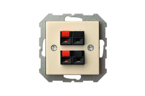 Аудиорозетка двойная Liregus Epsilon бежевый 28-087 фото 2