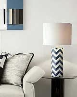 Синяя настольная лампа "Ванесса"