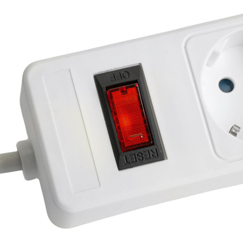 Сетевой фильтр 4-местный с/з STEKKER HM20-41-02 3x1мм2, 1,8 м, серия Optima, белый фото 10