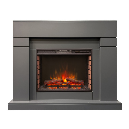Электрокамин RealFlame Lindelse 25,5/26 GR серый c очагом Sparta 25,5 LED