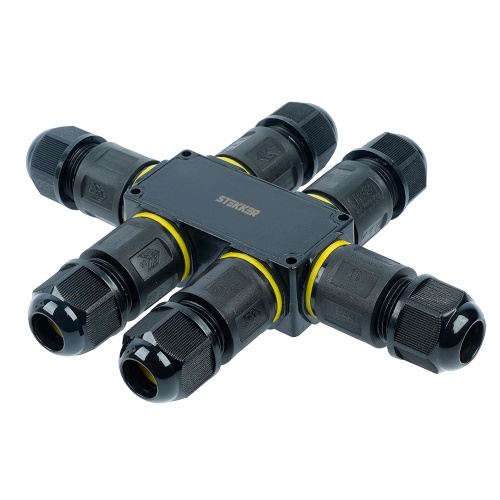 Соединитель-коннектор для проводов S 3-контактный LD559 STEKKER, водонепрониц. пружинный контакт