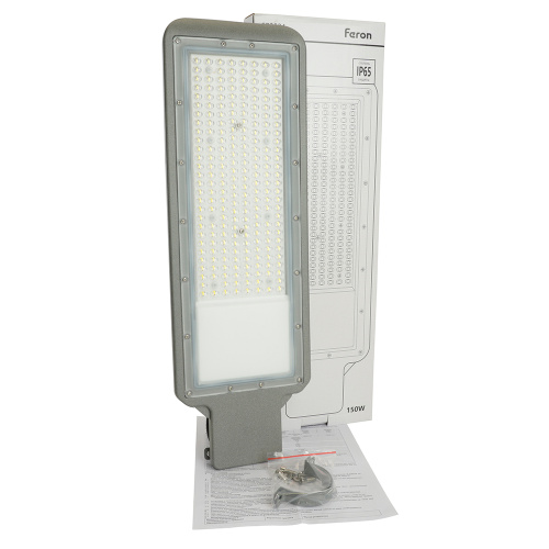Светодиодный уличный консольный светильник Feron SP3024 150W 5000K 230V, серый фото 13