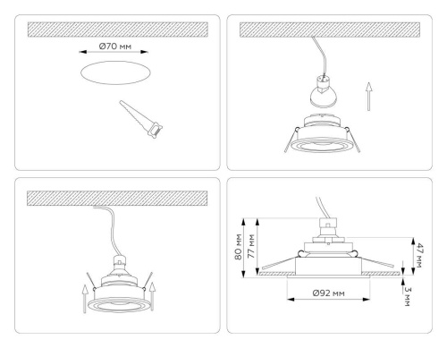 Светильник встраиваемый Ambrella Light TN102824 фото 8