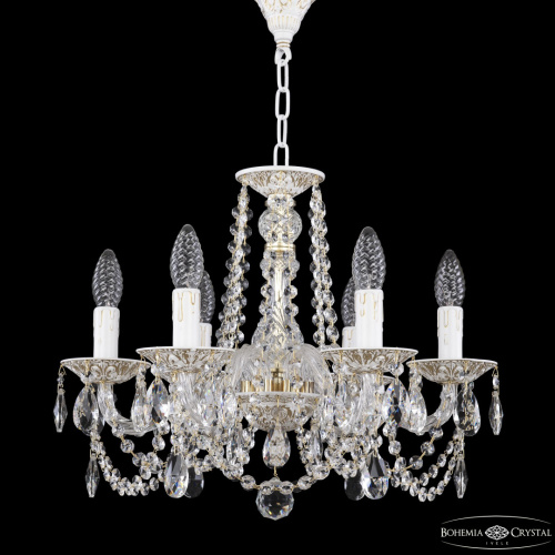 Люстра с хрустальными подвесками AL16302/6/160 WMG Bohemia Ivele Crystal (Богемия Ивеле Кристалл)