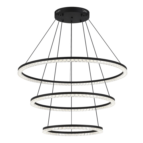 SL1018.403.03 Светильник подвесной ST-Luce черный/прозрачный LED 1*130W 4000K EUCLIDICS