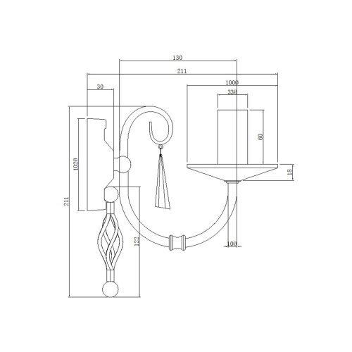 Бра Elstead Interior, Арт. AG1-POL-NICKEL фото 7