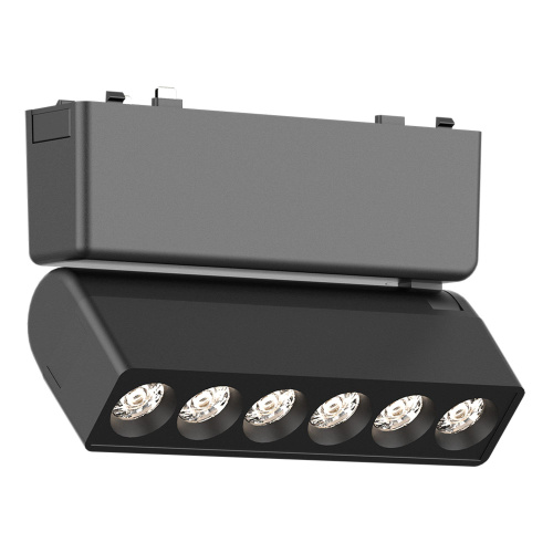ST675.446.06 Магнитный трековый светильник Черный LED 1*6W 4000K 360Lm Ra>90 IP20 L122xW26xH81 48V SKYFLAT