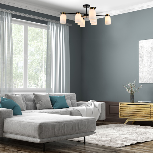 Светильник на штанге Escada 1151/8P E14*40W Black/Brass фото 5