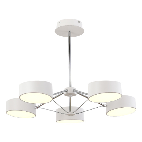 SLE6005-502-05 Светильник потолочный Белый, Хром/Белый LED 5*10W VALLE фото 4