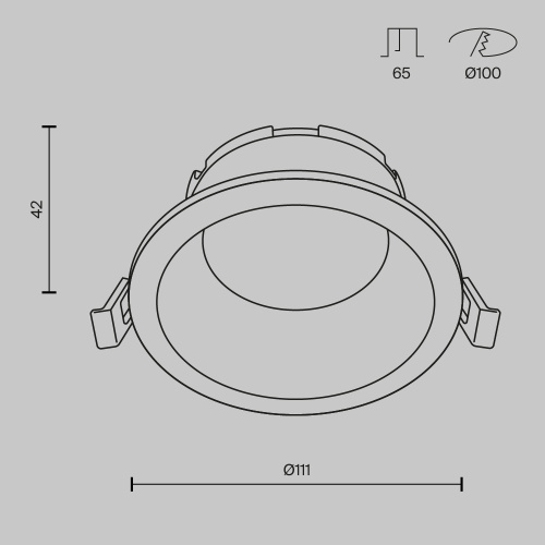Встраиваемый светильник Technical DL126-GX53-B фото 2