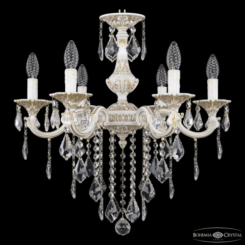 Люстра с хрустальными подвесками AL78101/6/175 B WMG Leafs Bohemia Ivele Crystal (Богемия Ивеле Кристалл)
