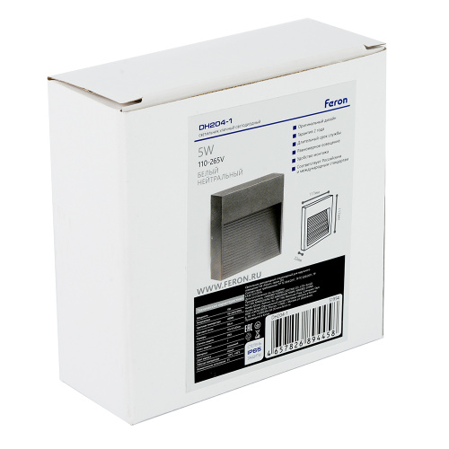 Светодиодный светильник Feron DH204-1 накладной 5W 4000K, IP65, черный фото 5